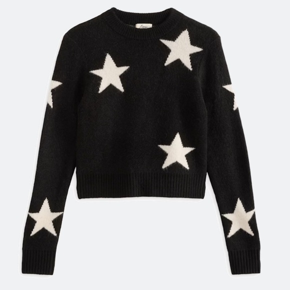 cosmic blue love Sweaters - Cosmic Blue Love NATALIE STAR INTARSIA
SHRUNKEN CREW SWEATER in black size XL